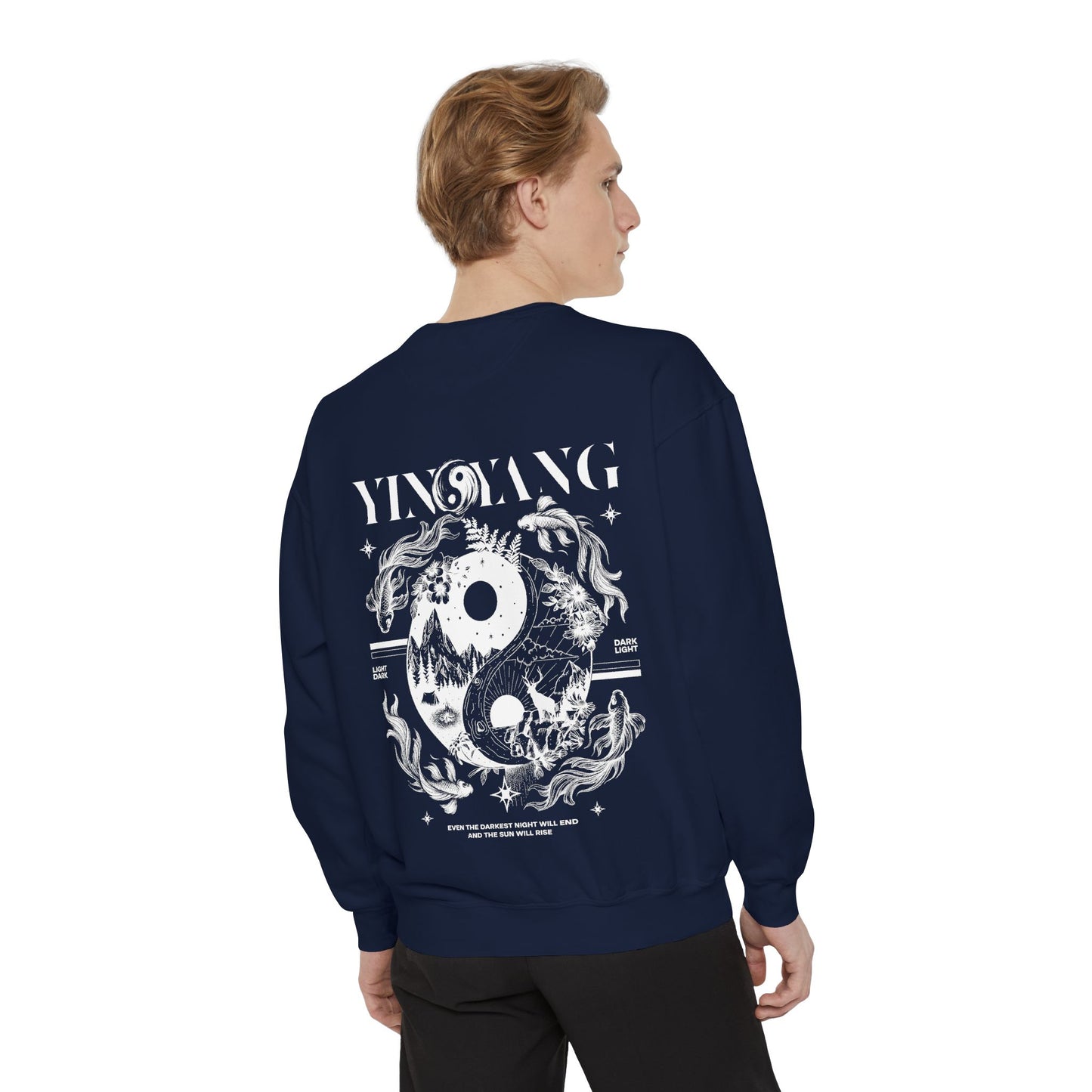 Modern Yin and Yang, Dark and Light - Unisex Sweatshirt