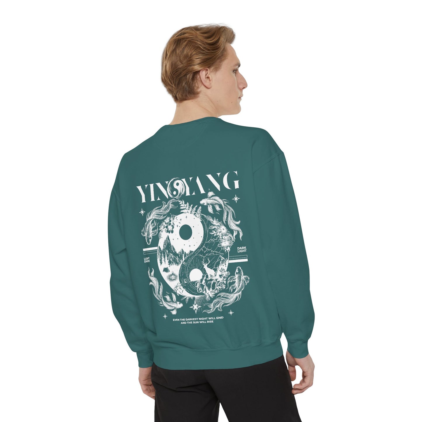 Modern Yin and Yang, Dark and Light - Unisex Sweatshirt
