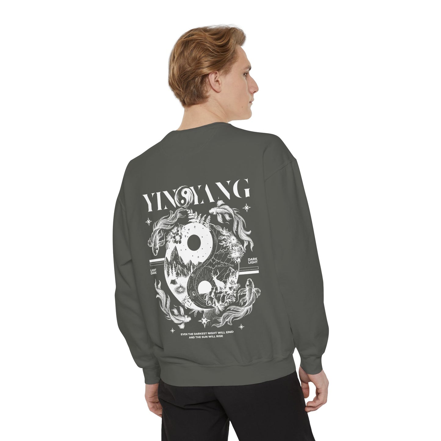 Modern Yin and Yang, Dark and Light - Unisex Sweatshirt